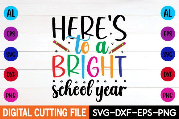 Bright School Year Graphics for Crafts