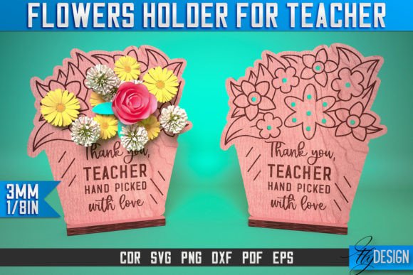 Flowers Holder SVG for Crafts & Graphics