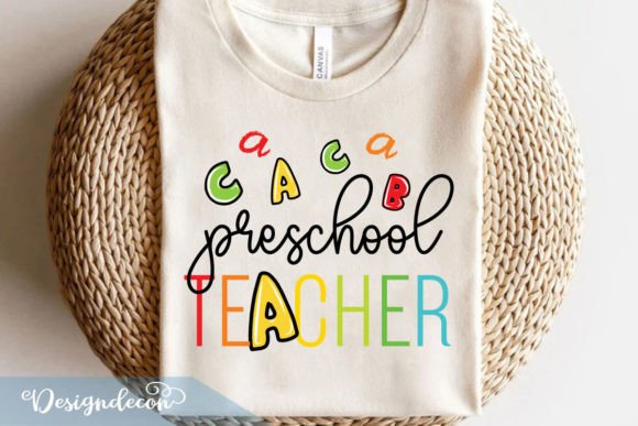 Preschool Teacher Retro Sublimation SVG for Crafts & Graphics
