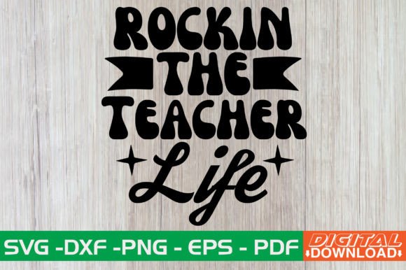 Retro Teacher SVG for Crafts & Graphics