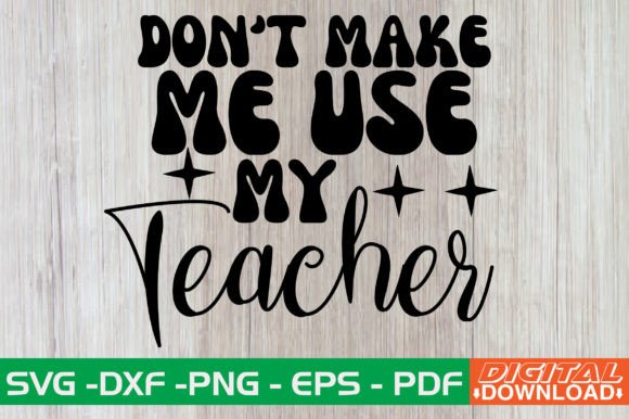 Retro Teacher SVG for Crafts & Graphics