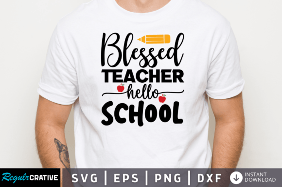 Reviewing FREE Blessed Teacher Hello Svg for Crafts & Graphics