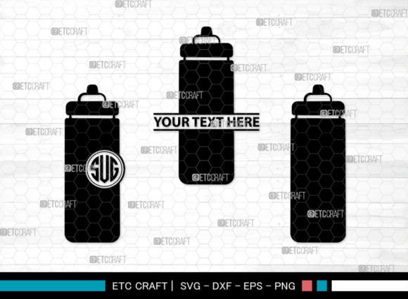 School Drinks Bottle SVG Monogram: Graphics for Crafts